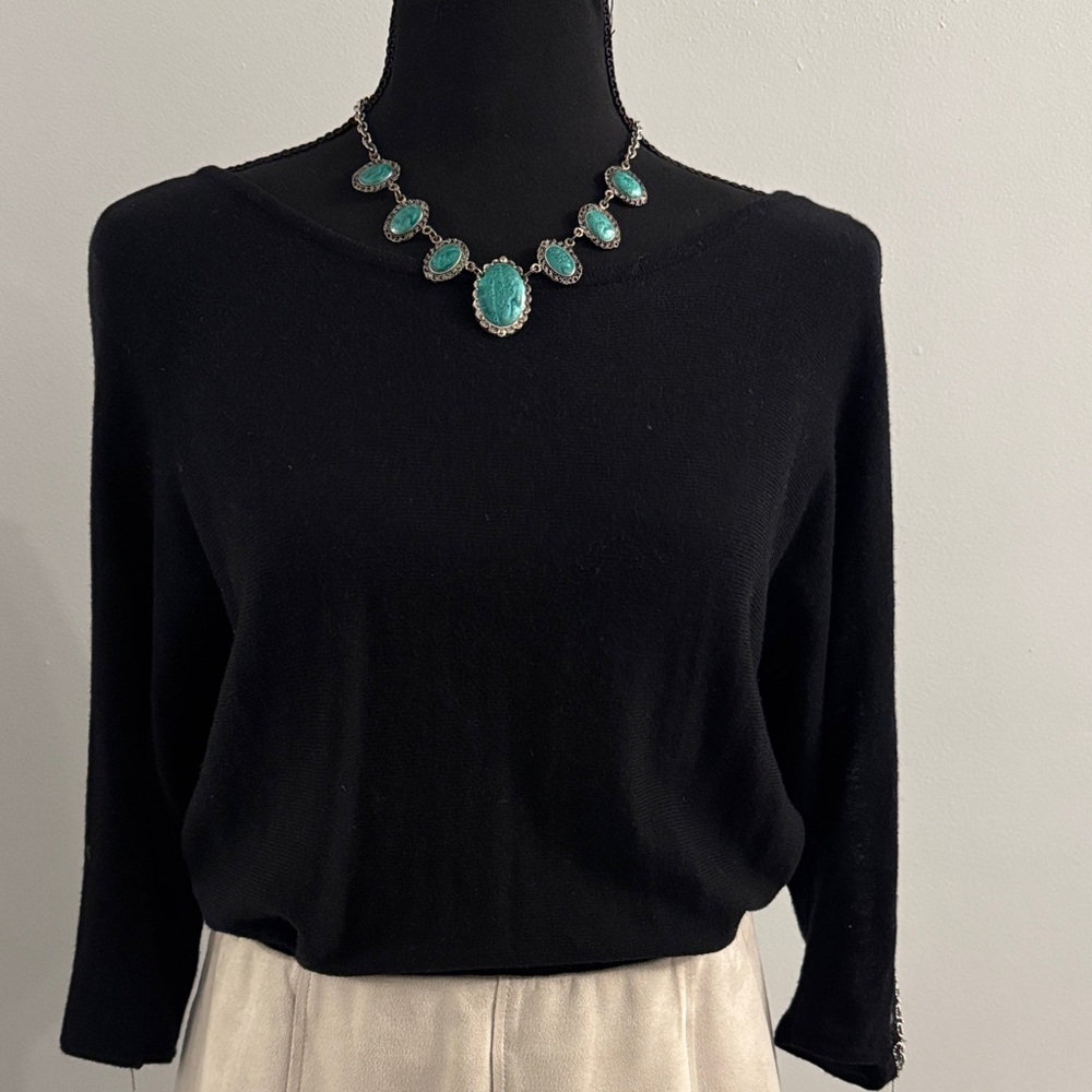 Black Sweater with 3/4 in sleeves